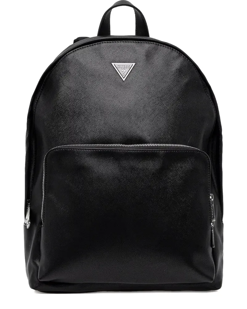 Guess Rucksack mit Logo-Schild - Schwarz Schwarz