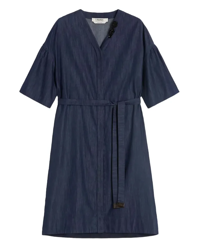 Max Mara Jeans-Minikleid mit verziertem Gürtel - Blau Blau