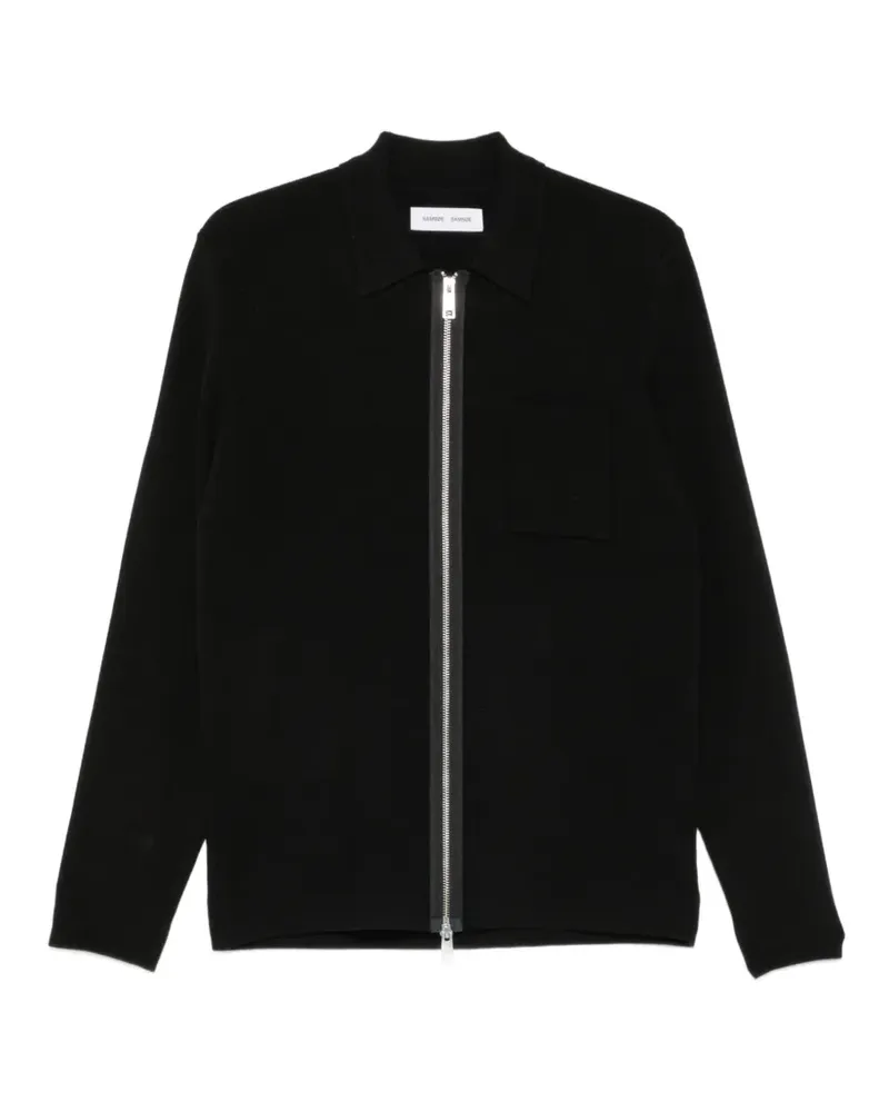 Samsøe & Samsøe Cardigan mit Brusttasche und Reißverschluss - Schwarz Schwarz