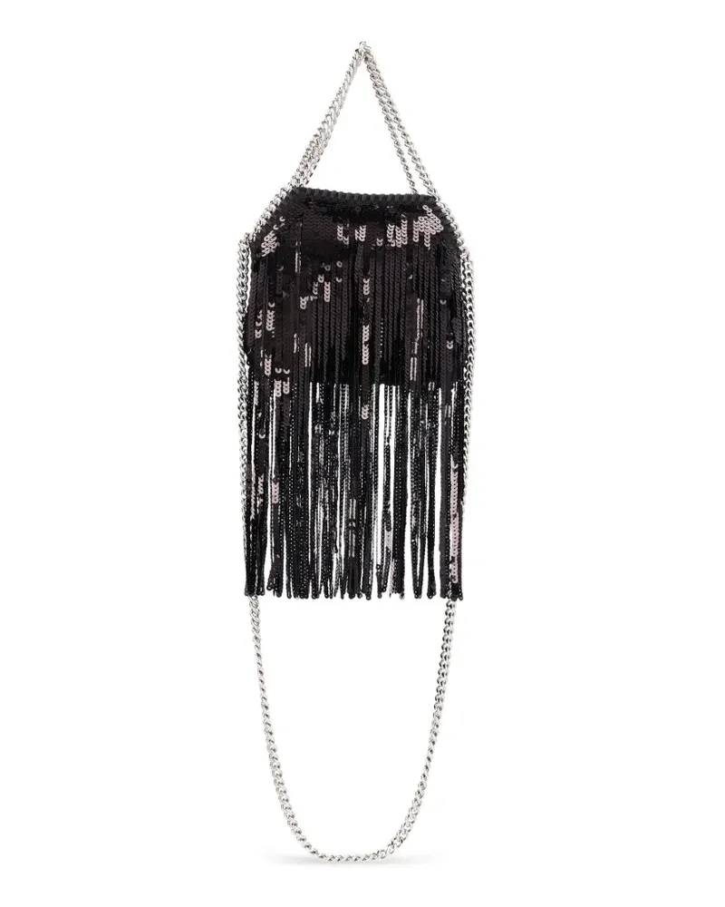 Stella McCartney Falabella Schultertasche mit Fransen - Schwarz Schwarz