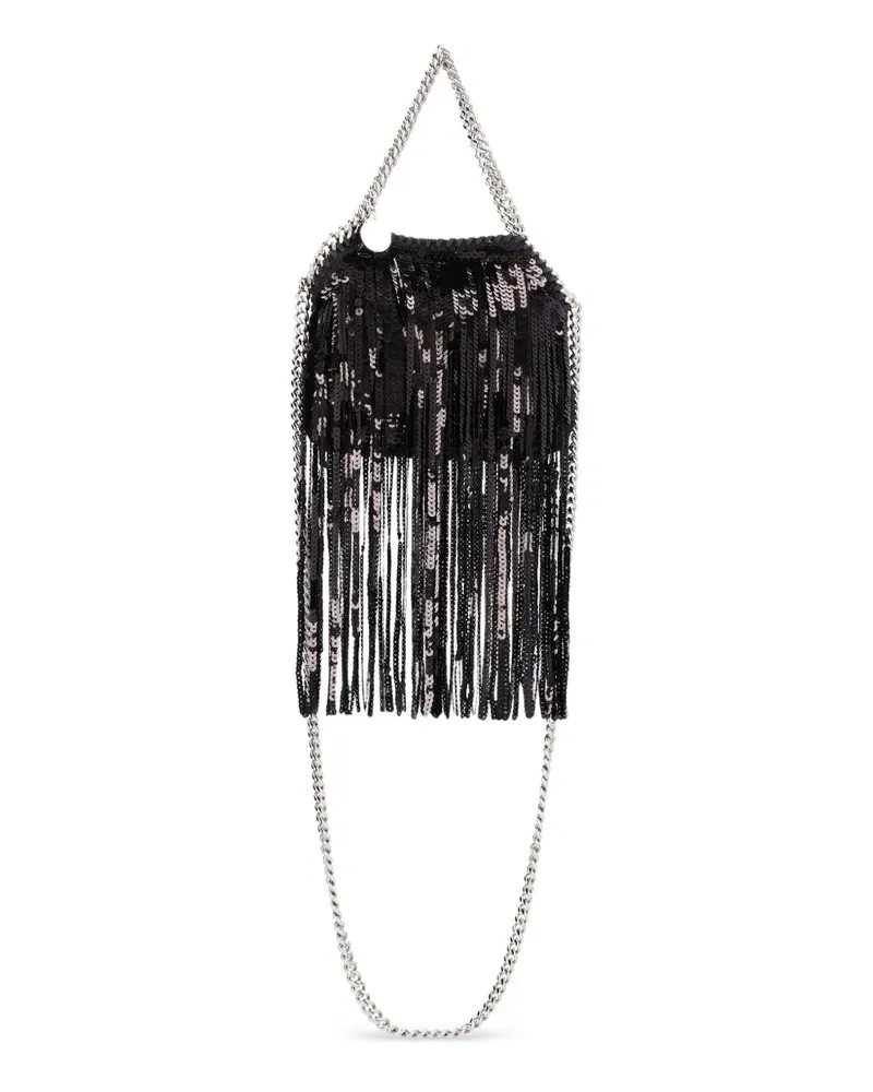 Stella McCartney Falabella Schultertasche mit Fransen - Schwarz Schwarz