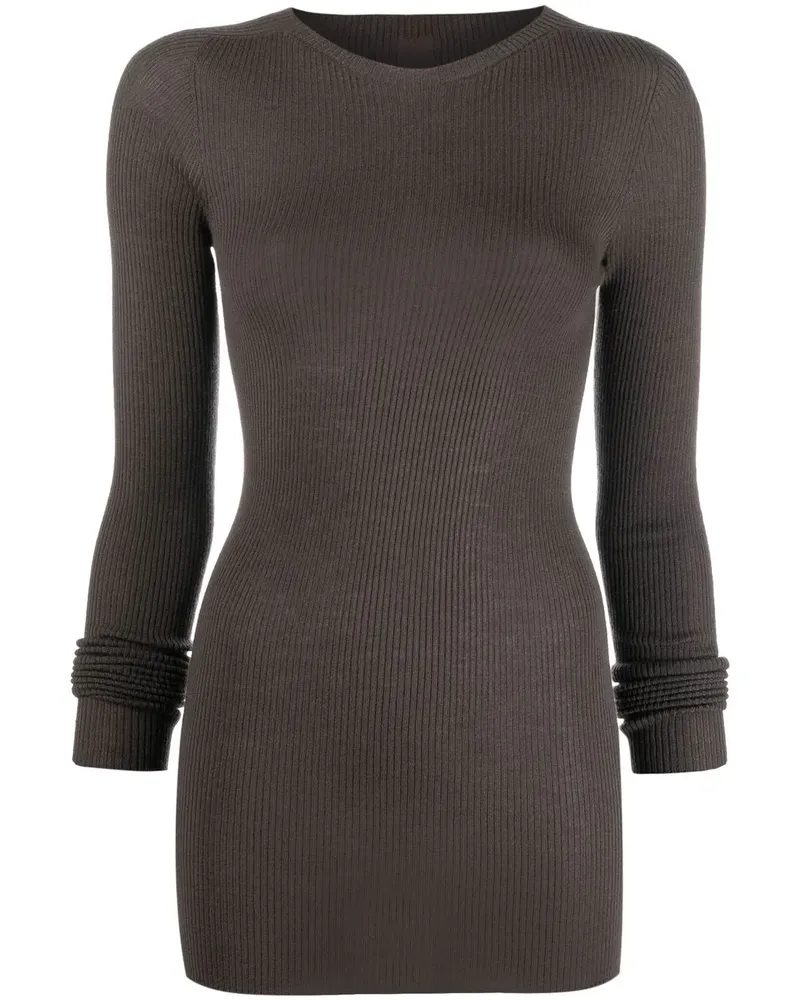 Rick Owens Langärmeliges Kleid - Grau Grau