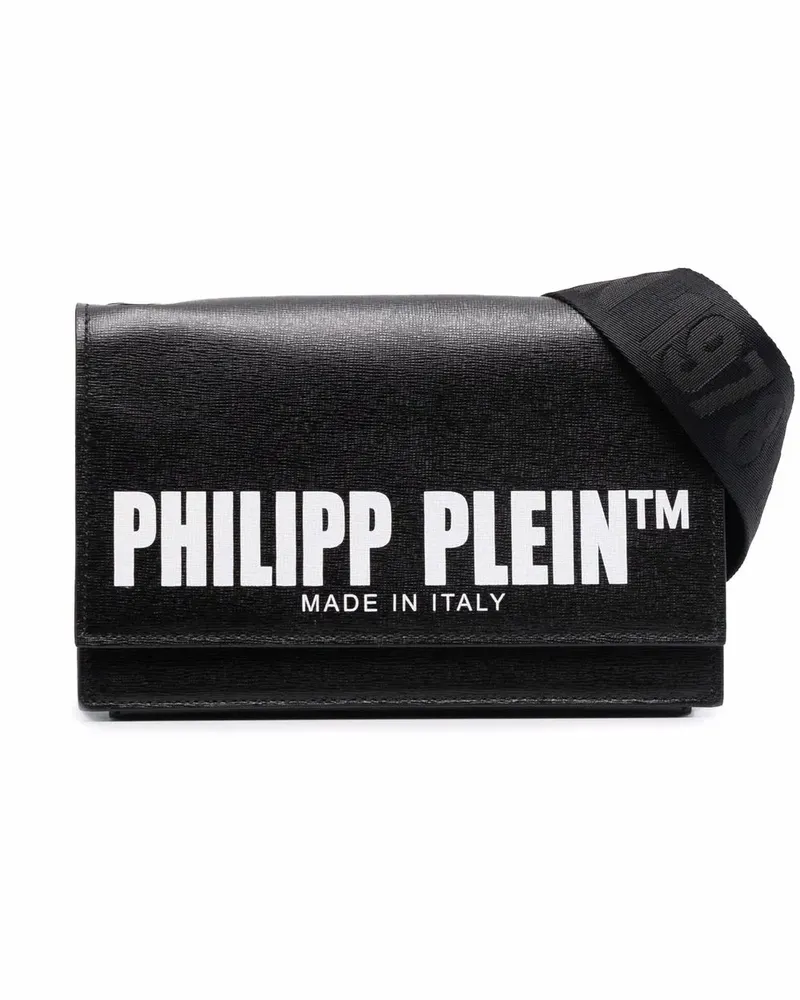 Philipp Plein Umhängetasche mit Logo-Print - Schwarz Schwarz