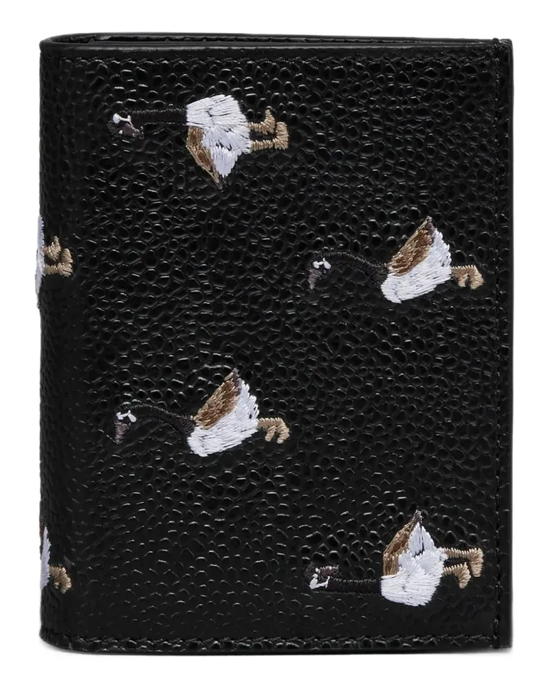 Thom Browne Kartenetui mit Gänse-Print - Schwarz Schwarz