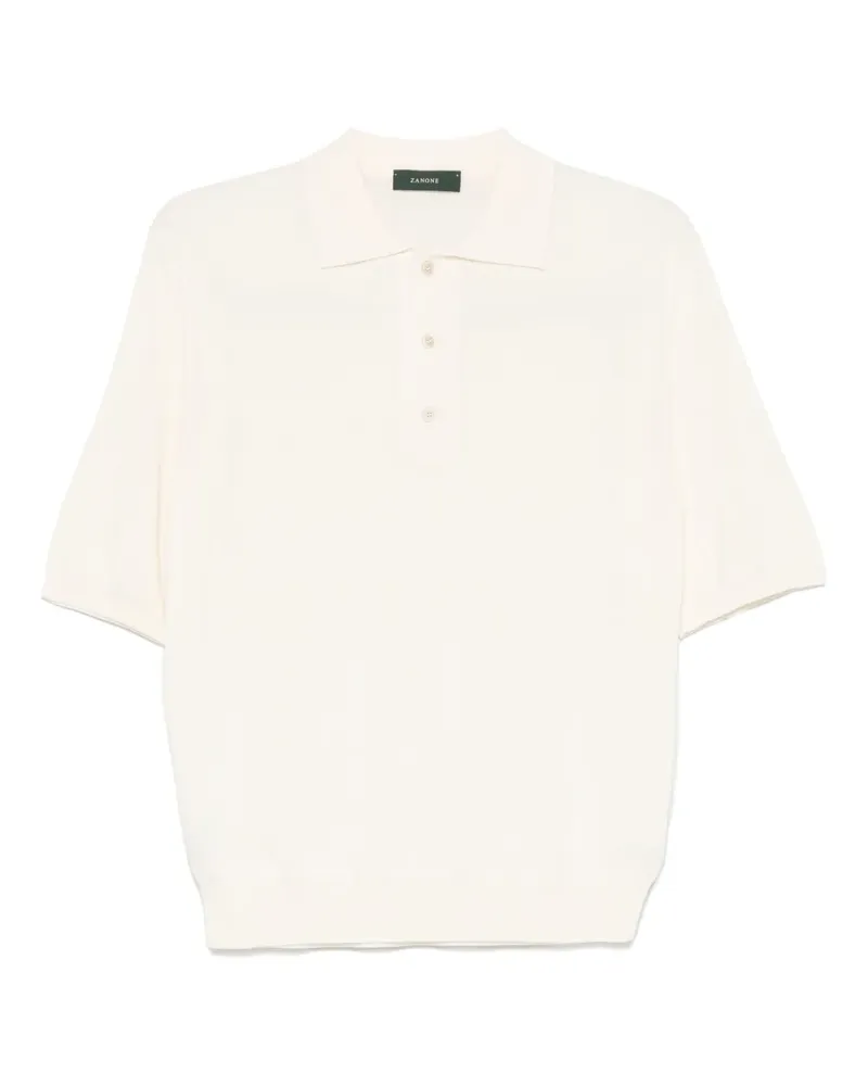 Zanone Fein gestricktes Poloshirt - Nude Nude