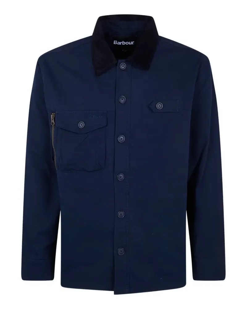 Barbour Hemdjacke mit Cordkragen - Blau Blau