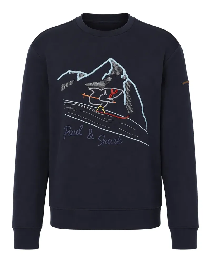 Paul & Shark embroidered-details sweater - Blau Blau