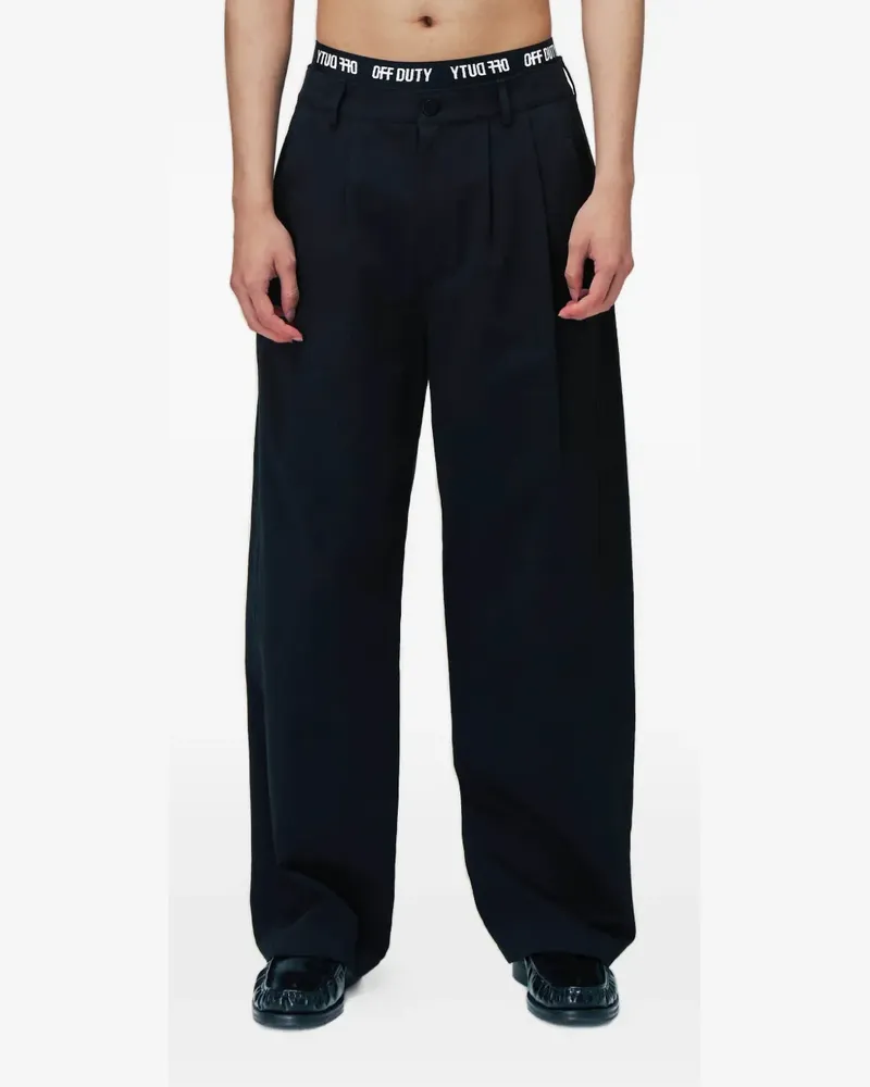 OFF DUTY pleated trousers - Schwarz Schwarz