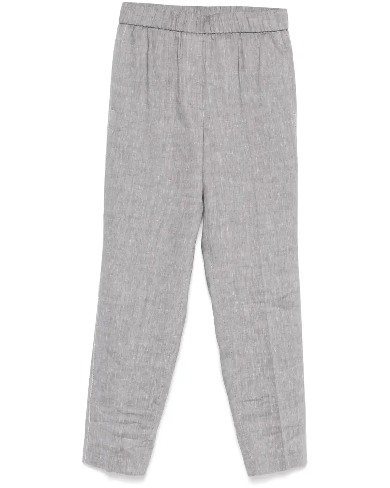Peserico Hose mit Perlenbesatz - Grau Grau