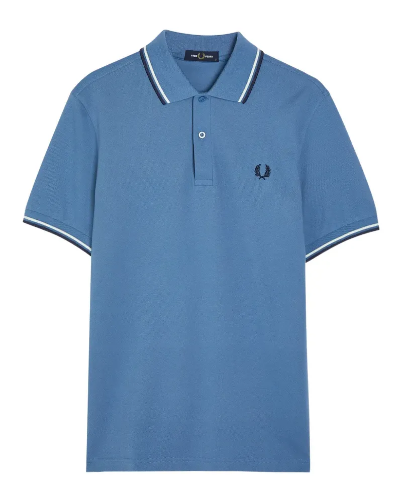 Fred Perry Poloshirt mit Streifendetail - Blau Blau