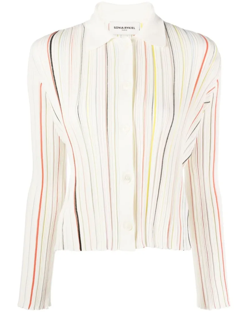 Sonia Rykiel Gestreifter Cardigan - Weiß Weiß