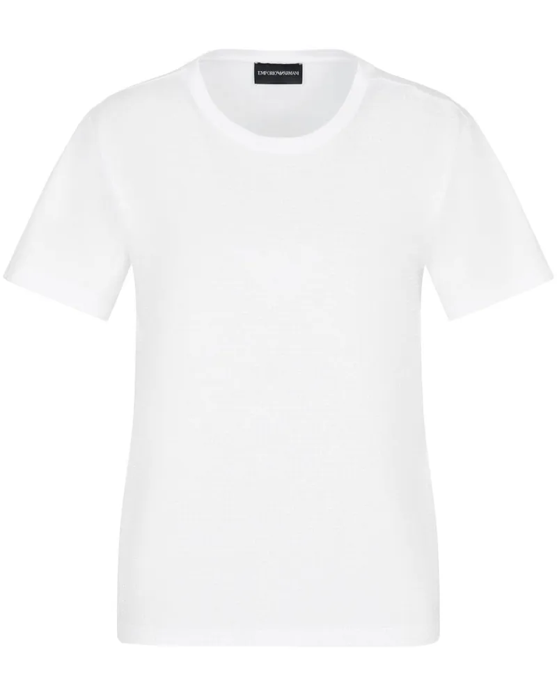 Emporio Armani T-Shirt mit Strassverzierung - Weiß Weiß