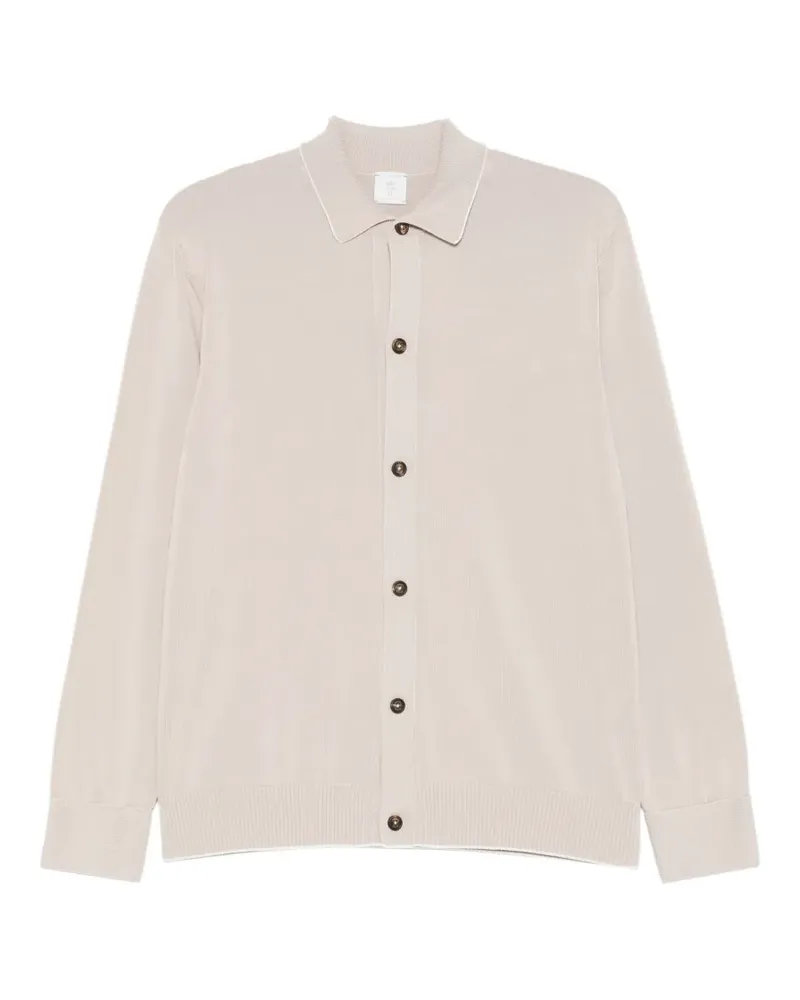 Eleventy Cardigan mit Poloshirtkragen - Nude Nude