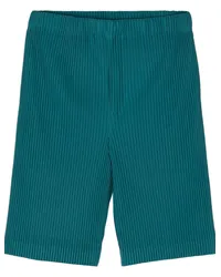 Issey Miyake Plissierte Bermudas Grün