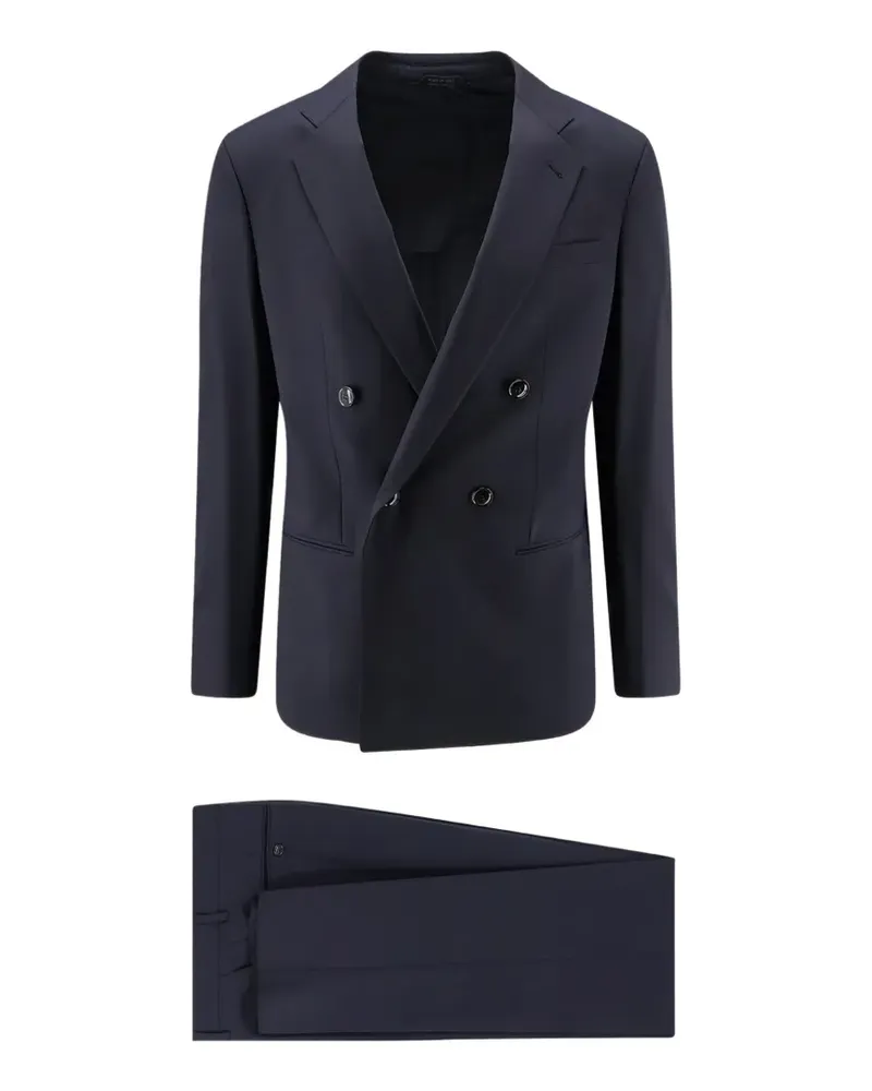 Giorgio Armani Doppelreihiger Anzug - Blau Blau