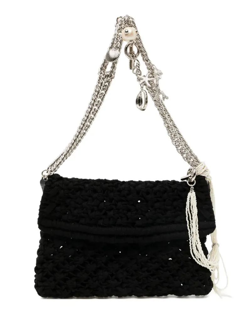 Toga Gestrickte Schultertasche - Schwarz Schwarz