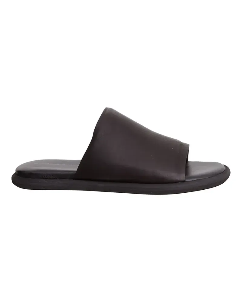 puro leather flat slide - Braun Braun