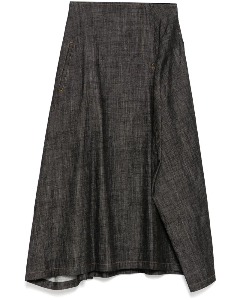 Yohji Yamamoto Klassischer Jeansrock - Grau Grau