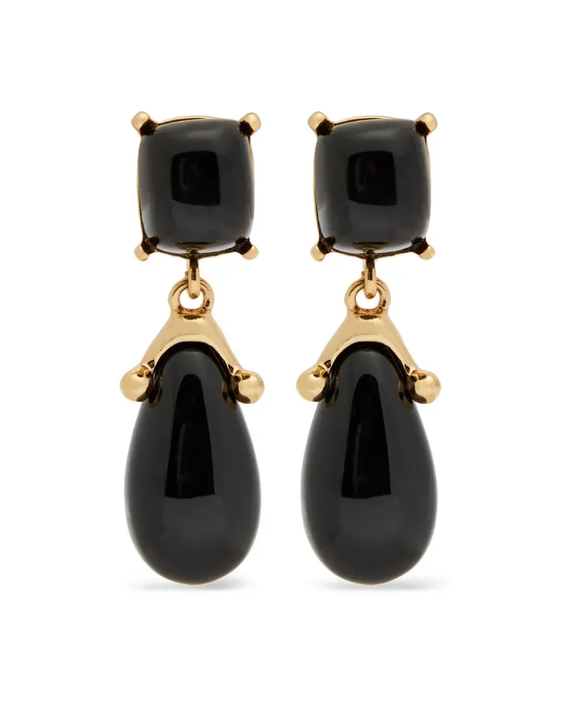 Kenneth Jay Lane square drop earrings - Schwarz Schwarz