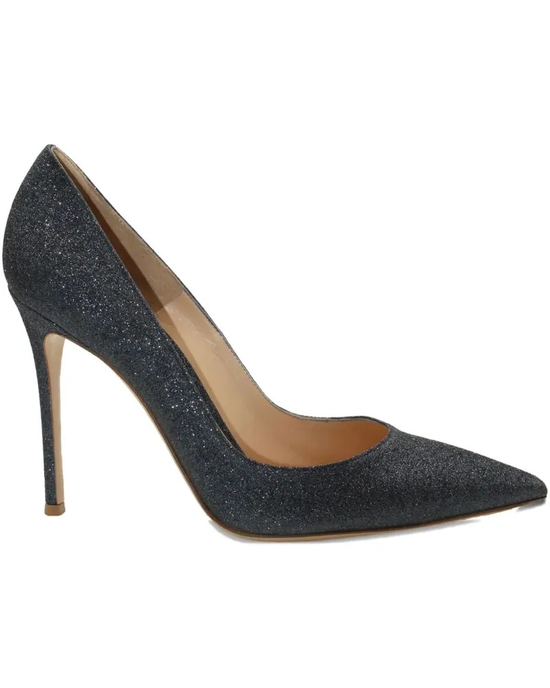 Gianvito Rossi 105mm glitter pointed-toe pumps - Blau Blau
