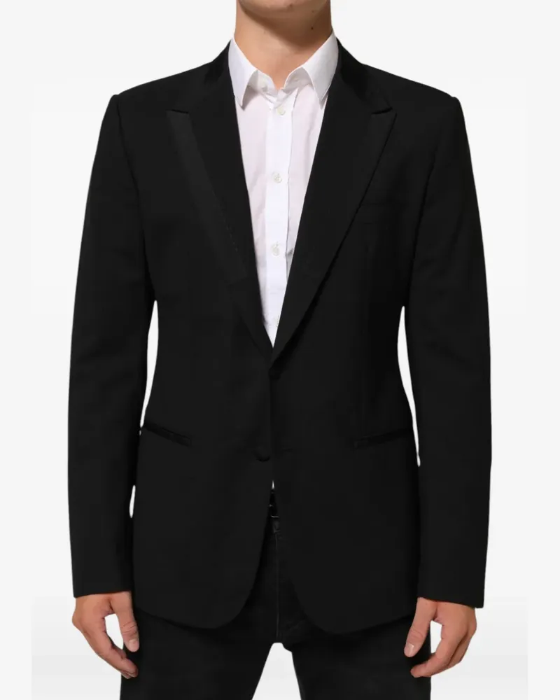 Dolce & Gabbana peak-lapels wool blazer - Schwarz Schwarz