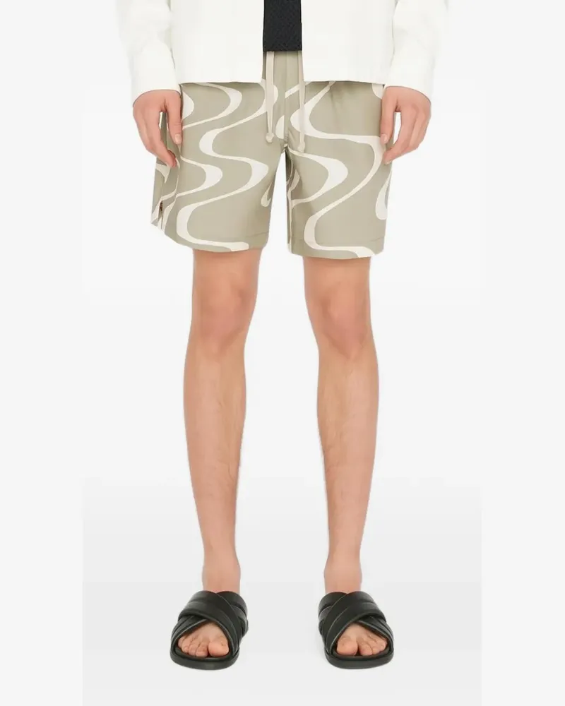 Frame Denim Shorts mit elastischem Bund - Nude Nude