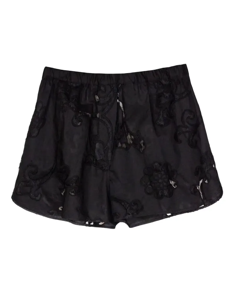 Semicouture embroidered poplin shorts - Schwarz Schwarz