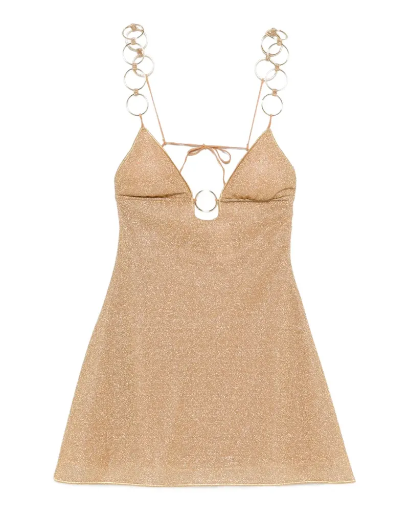 Oséree Lumiere ring mini dress - Gold Gold