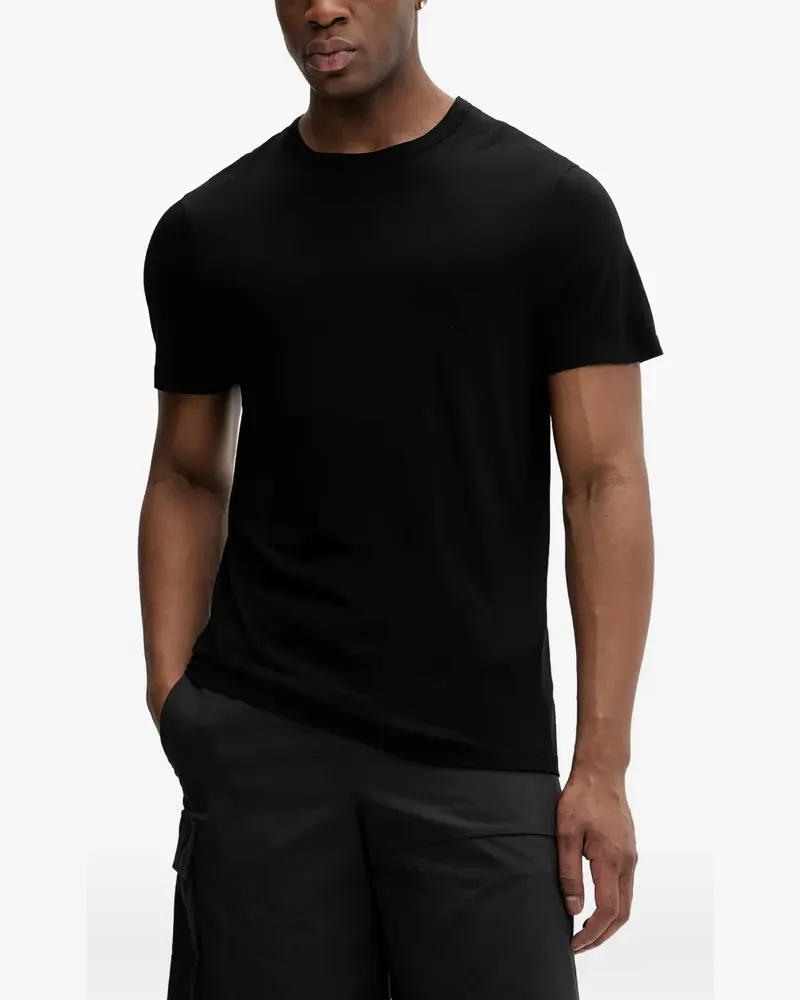 Heliot Emil logo-plaque T-shirt - Schwarz Schwarz