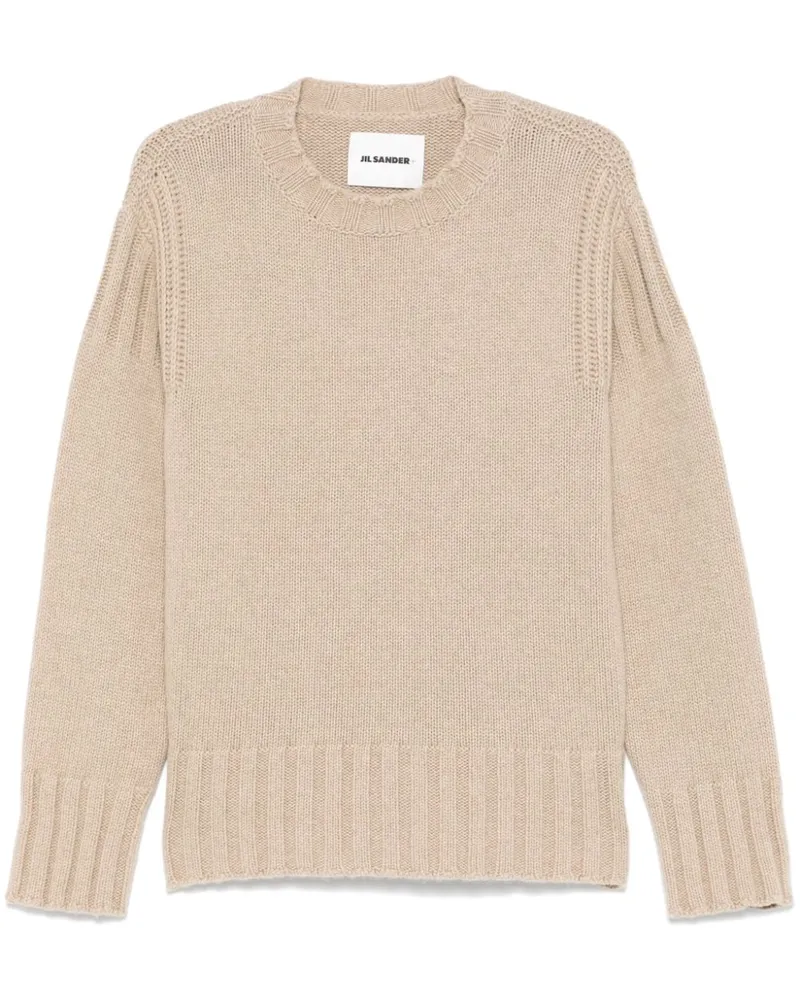 Jil Sander Klassischer Kaschmirpullover - Nude Nude
