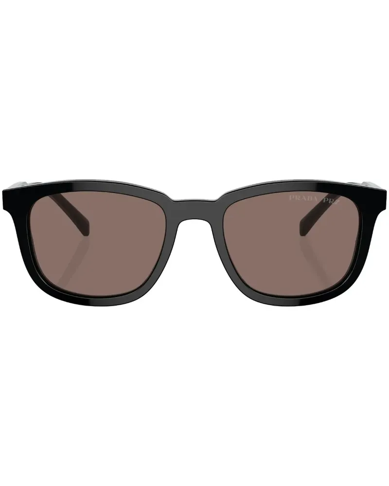 Prada Prada PR A21S Sonnenbrille mit rundem Gestell - Schwarz Schwarz