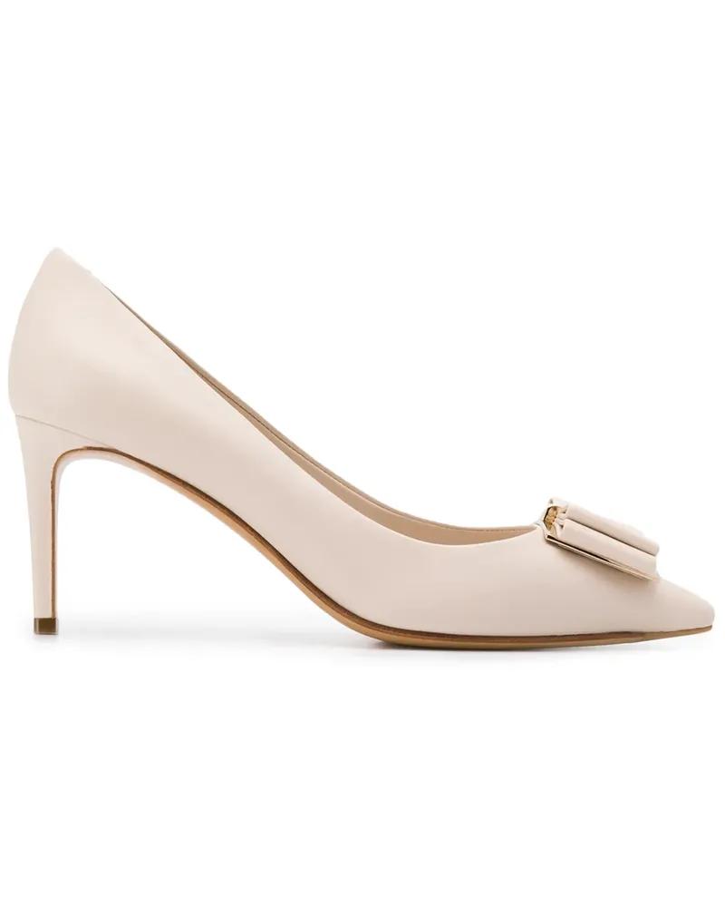 Ferragamo Pumps mit Vara-Schleife - Weiß Weiß