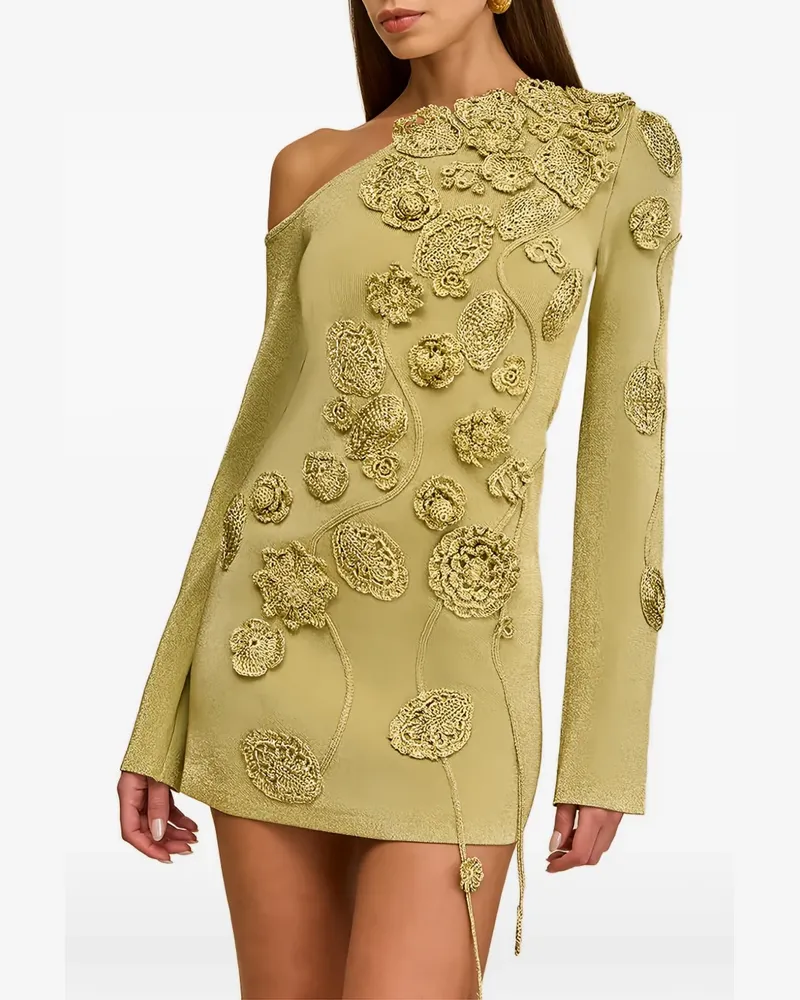 Cult Gaia Kaela Minikleid mit Blumenapplikation - Gold Gold