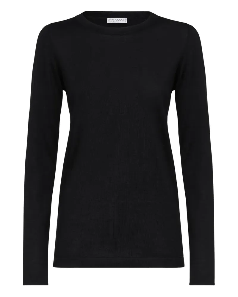 Brunello Cucinelli Pullover mit schmalem Schnitt - Schwarz Schwarz