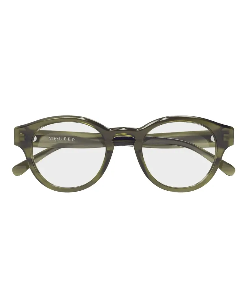 Alexander McQueen Brille mit rundem Gestell - Grün Grün
