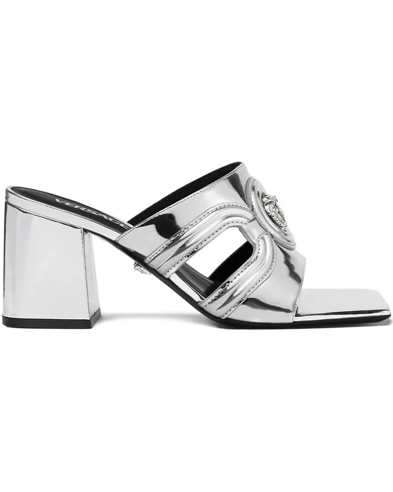 Versace Medusa '95 Metallic-Mules 70mm - Silber Silber