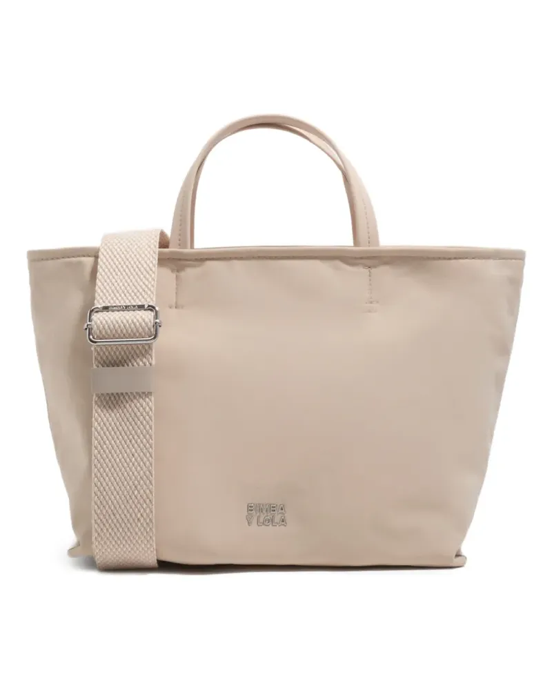 BIMBA Y LOLA Mittelgroße Tote Bag mit Logo - Nude Nude