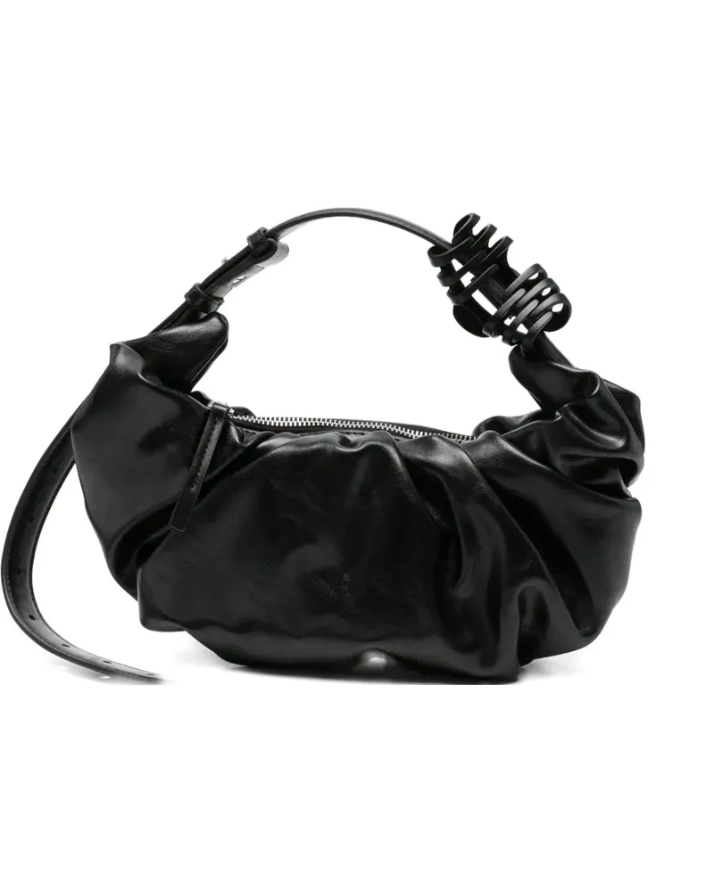 Diesel Grab-D ruched tote bag - Schwarz Schwarz