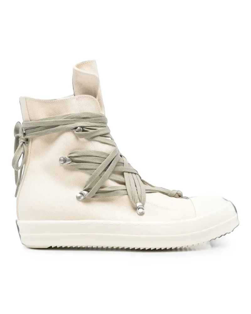 DRKSHDW by Rick Owens Megalace pentagram lace-up sneakers - Nude Nude