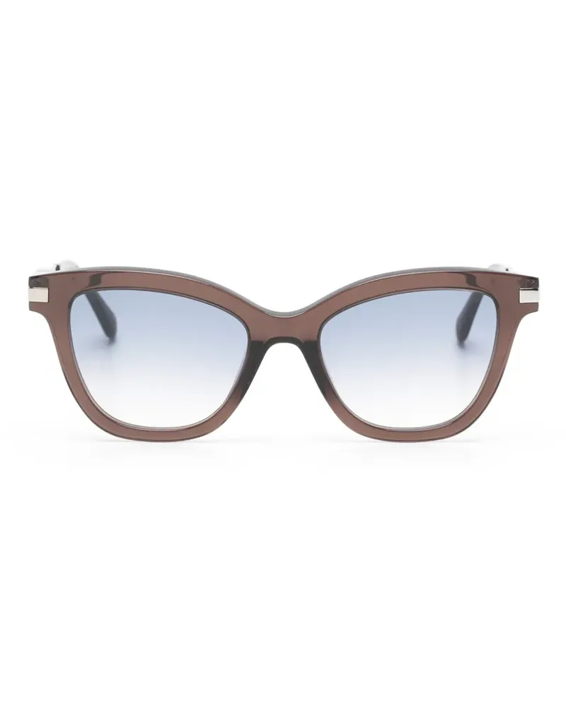 Zadig & Voltaire logo-plaque cat-eye sunglasses - Braun Braun