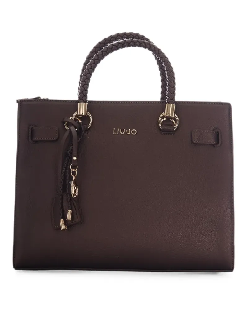 Liu Jo medium logo-charm satchel bag - Braun Braun