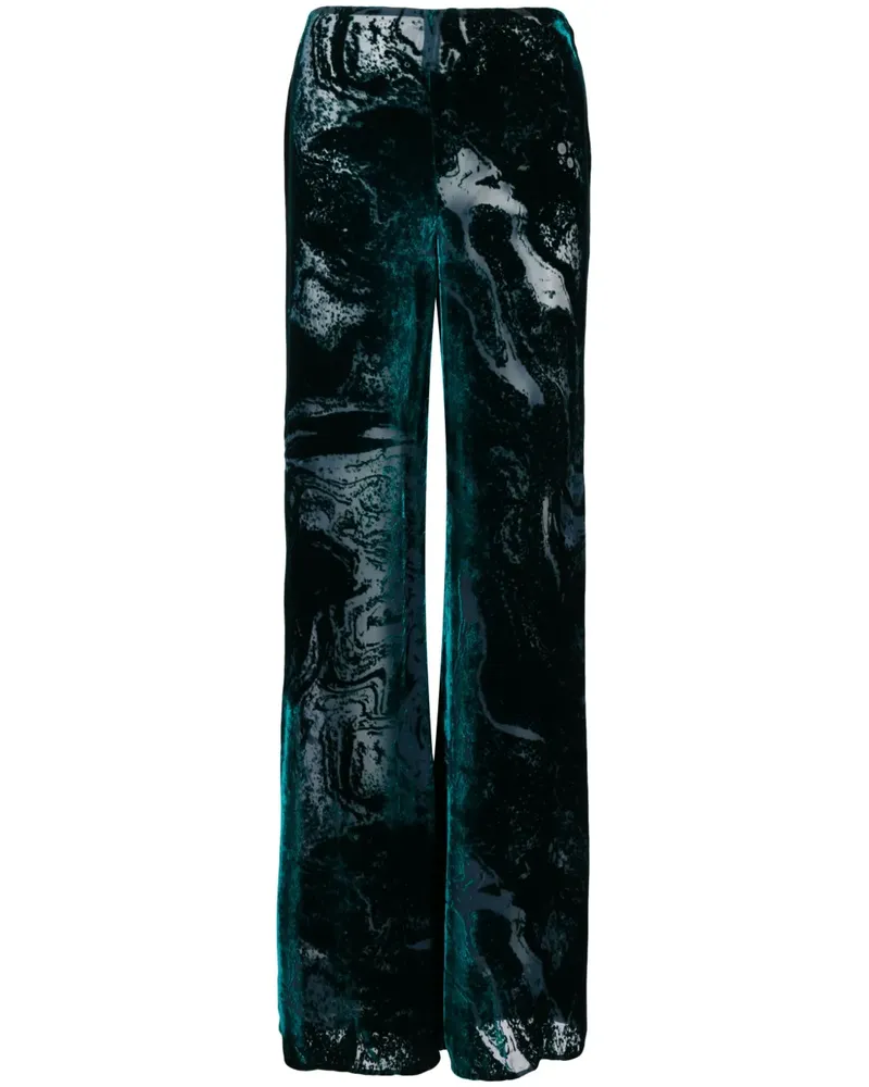 Alberta Ferretti Taillenhose aus Samt - Grün Grün