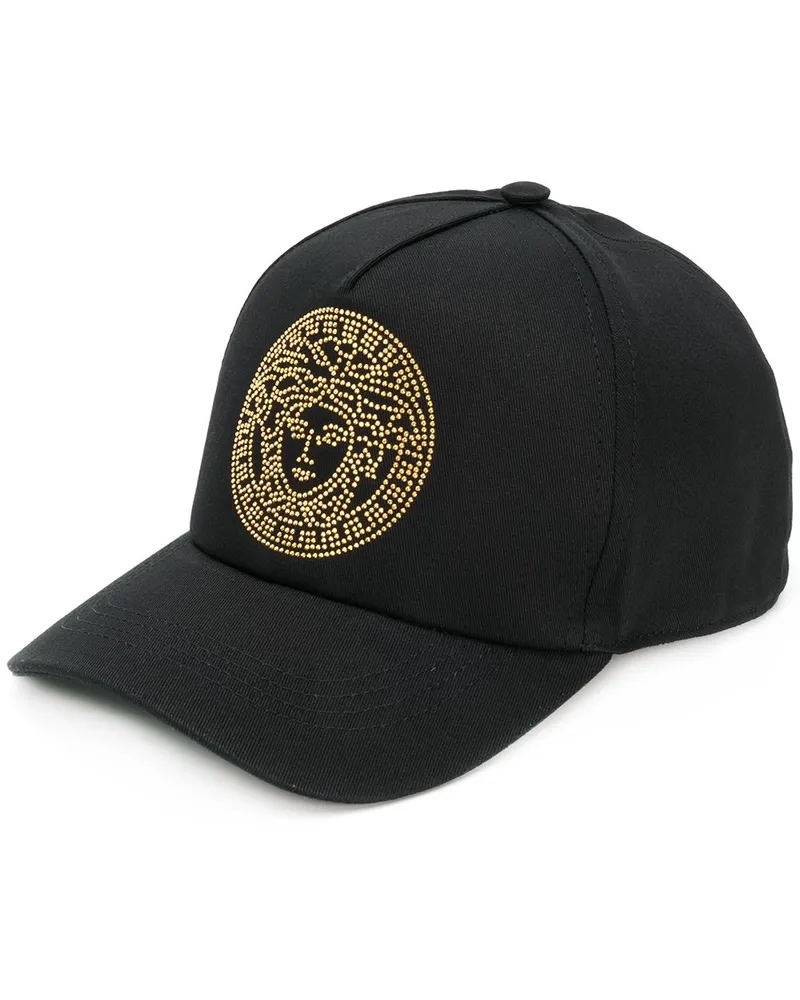 Versace Milano Baseballkappe mit Nieten Schwarz