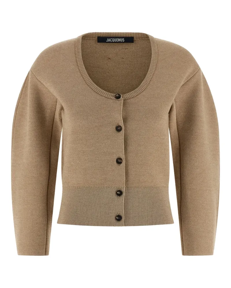 Jacquemus Doppio Cardigan mit rundem Ausschnitt - Nude Nude