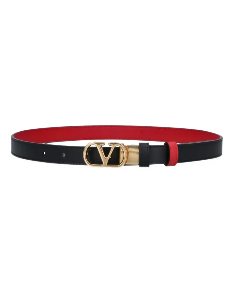 Valentino Garavani VLogo leather belt - Schwarz Schwarz