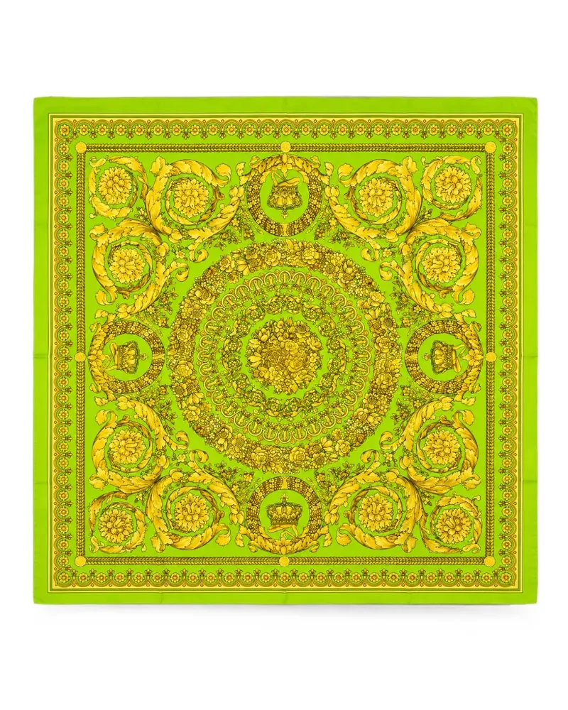 Versace Barocco-print silk scarf - Grün Grün
