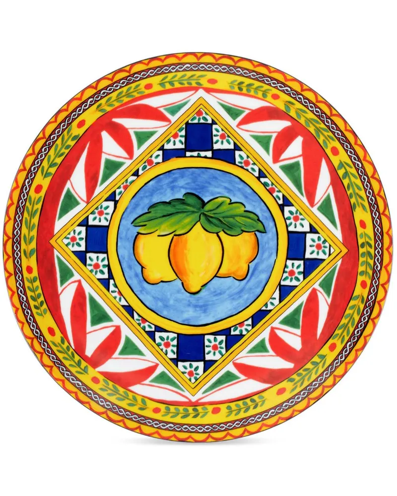 Dolce & Gabbana Carretto Siciliano Platzteller aus Porzellan - Gelb Gelb