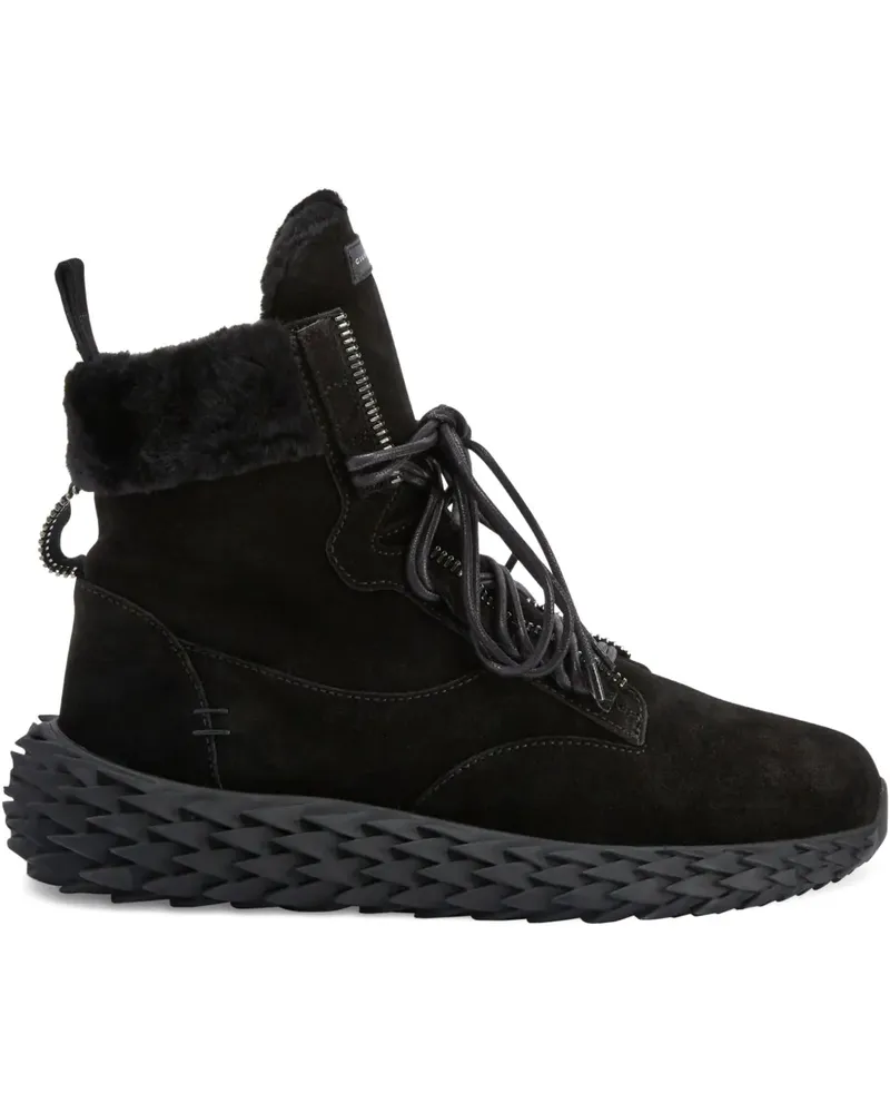 Giuseppe Zanotti Urchin Sneakers aus Shearling - Schwarz Schwarz