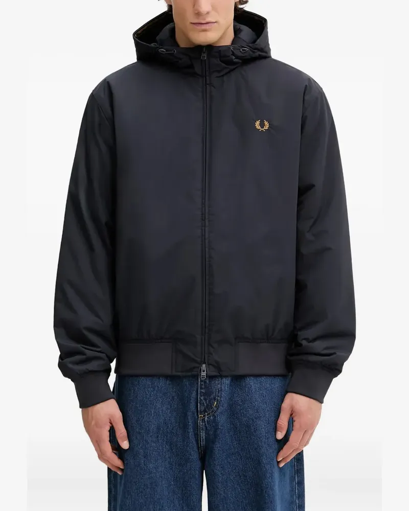 Fred Perry logo-embroidered bomber jacket - Schwarz Schwarz