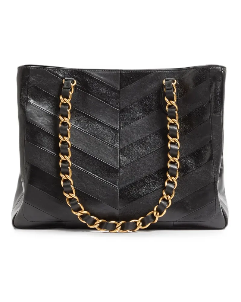 Valentino Garavani Laseine Tote Bag mit Zickzackmuster - Schwarz Schwarz